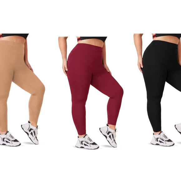Women's Casual Ultra-Soft Cozy Comfy High-Waisted Athletic Active Yoga Leggings - Picture 4 of 16